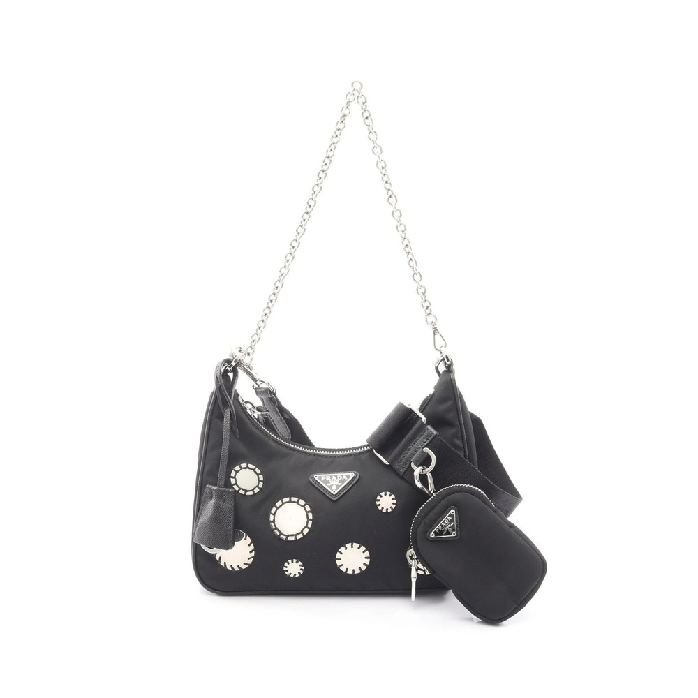 Prada Re Edition Shoulder Bag Saffiano Leather Black